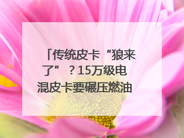 传统皮卡“狼来了”？15万级电混皮卡要碾压燃油车｜汽车风云