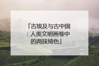 古埃及与古中国：人类文明画卷中的两抹绮色