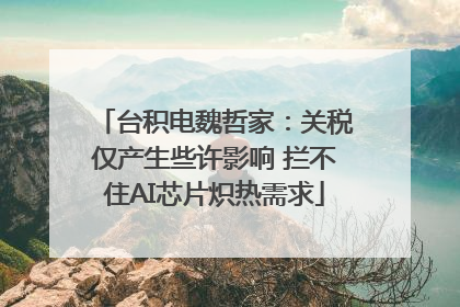 台积电魏哲家：关税仅产生些许影响 拦不住AI芯片炽热需求