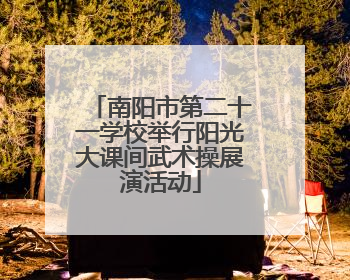 南阳市第二十一学校举行阳光大课间武术操展演活动