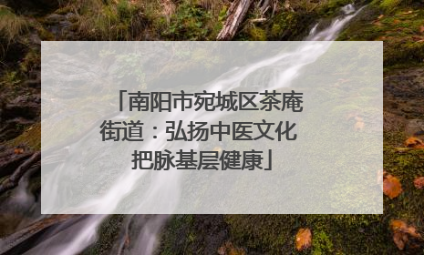 南阳市宛城区茶庵街道：弘扬中医文化 把脉基层健康