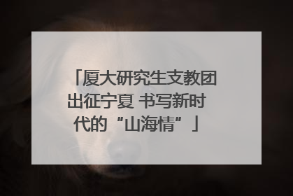 厦大研究生支教团出征宁夏 书写新时代的“山海情”