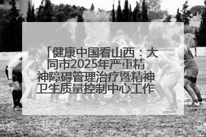 健康中国看山西：大同市2025年严重精神障碍管理治疗暨精神卫生质量控制中心工作培训班开班