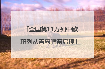 全国第11万列中欧班列从青岛鸣笛启程