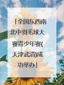 全国东西南北中羽毛球大赛青少年赛(天津武清)成功举办