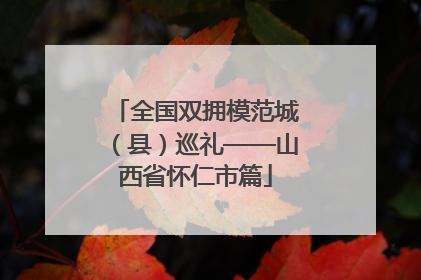 全国双拥模范城（县）巡礼——山西省怀仁市篇