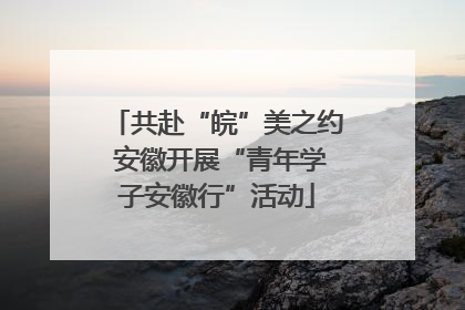 共赴“皖”美之约 安徽开展“青年学子安徽行”活动
