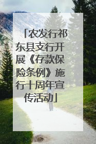 农发行祁东县支行开展《存款保险条例》施行十周年宣传活动