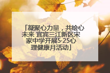 凝聚心力量，共绘心未来 宜宾三江新区宋家中学开展5·25心理健康月活动