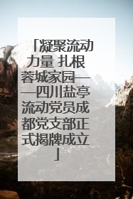 凝聚流动力量 扎根蓉城家园——四川盐亭流动党员成都党支部正式揭牌成立