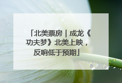 北美票房｜成龙《功夫梦》北美上映，反响低于预期