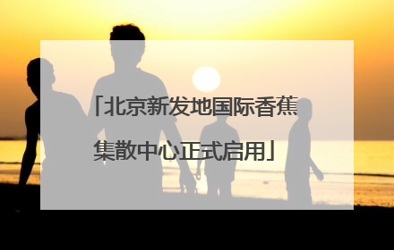 北京新发地国际香蕉集散中心正式启用
