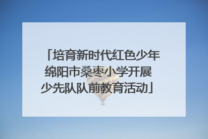 培育新时代红色少年 绵阳市桑枣小学开展少先队队前教育活动