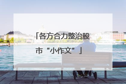 各方合力整治股市“小作文”