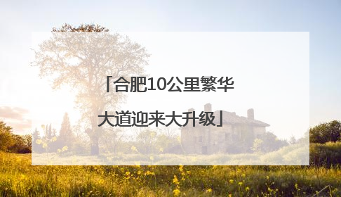 合肥10公里繁华大道迎来大升级