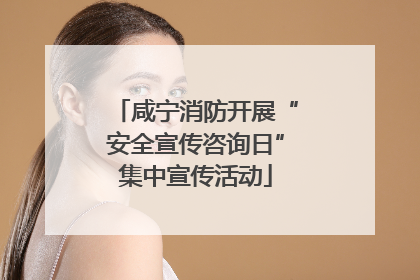 咸宁消防开展“安全宣传咨询日”集中宣传活动