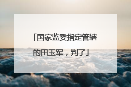 国家监委指定管辖的田玉军，判了