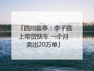 四川盐亭：李子搭上带货快车 一个月卖出20万单