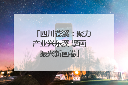 四川苍溪：聚力产业兴东溪 擘画振兴新画卷