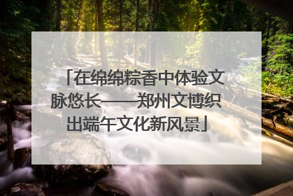 在绵绵粽香中体验文脉悠长——郑州文博织出端午文化新风景