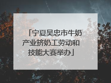 宁夏吴忠市牛奶产业挤奶工劳动和技能大赛举办
