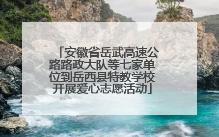 安徽省岳武高速公路路政大队等七家单位到岳西县特教学校开展爱心志愿活动