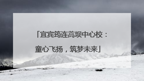 宜宾筠连蒿坝中心校：童心飞扬，筑梦未来
