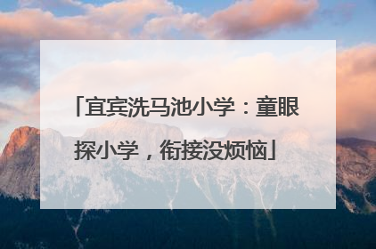 宜宾洗马池小学：童眼探小学，衔接没烦恼