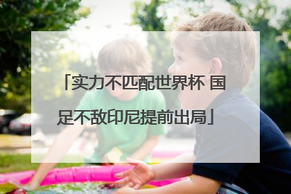 实力不匹配世界杯 国足不敌印尼提前出局