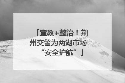 宣教+整治！荆州交警为两湖市场“安全护航”