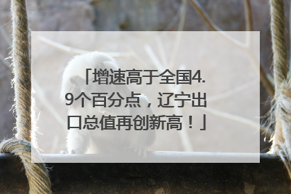 增速高于全国4.9个百分点，辽宁出口总值再创新高！