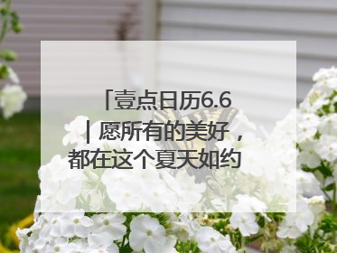 壹点日历6.6｜愿所有的美好，都在这个夏天如约而至！早安