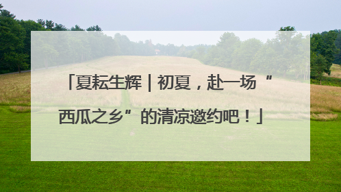 夏耘生辉｜初夏，赴一场“西瓜之乡”的清凉邀约吧！
