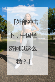 外部冲击下，中国经济何以这么稳？