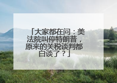 大家都在问：美法院叫停特朗普，原来的关税谈判都白谈了？
