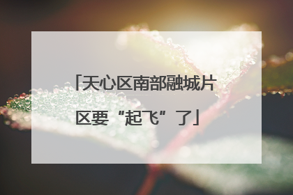 天心区南部融城片区要“起飞”了