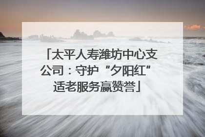 太平人寿潍坊中心支公司：守护“夕阳红” 适老服务赢赞誉