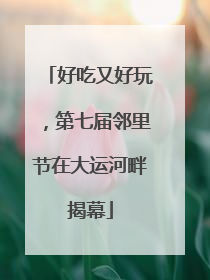 好吃又好玩，第七届邻里节在大运河畔揭幕