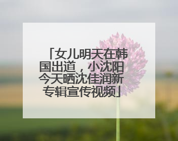女儿明天在韩国出道，小沈阳今天晒沈佳润新专辑宣传视频