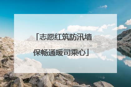 志愿红筑防汛墙 保畅通暖司乘心
