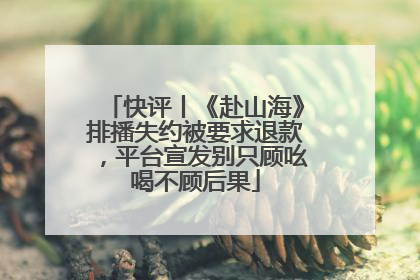 快评丨《赴山海》排播失约被要求退款，平台宣发别只顾吆喝不顾后果