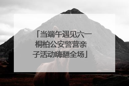 当端午遇见六一 桐柏公安警营亲子活动嗨翻全场