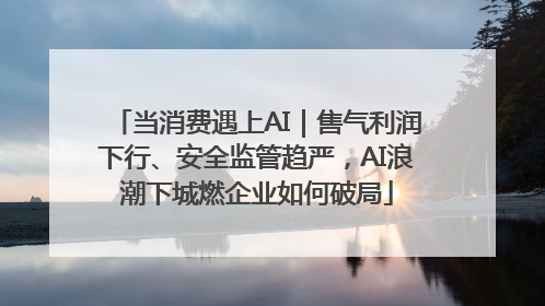 当消费遇上AI｜售气利润下行、安全监管趋严，AI浪潮下城燃企业如何破局