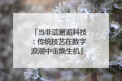 当非遗邂逅科技：传统技艺在数字浪潮中重焕生机