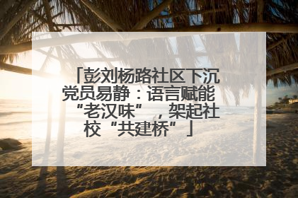 彭刘杨路社区下沉党员易静：语言赋能“老汉味”，架起社校“共建桥”