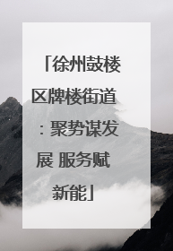 徐州鼓楼区牌楼街道：聚势谋发展 服务赋新能
