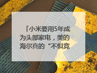 小米要用5年成为头部家电，美的海尔真的“不惧竞争”？｜热财经