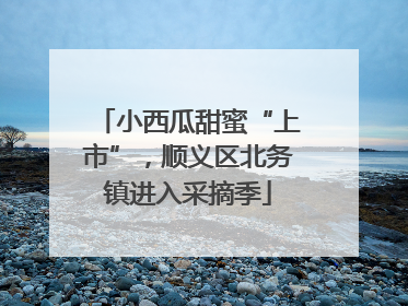 小西瓜甜蜜“上市”，顺义区北务镇进入采摘季