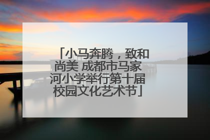 小马奔腾，致和尚美 成都市马家河小学举行第十届校园文化艺术节