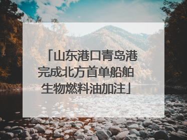 山东港口青岛港完成北方首单船舶生物燃料油加注
